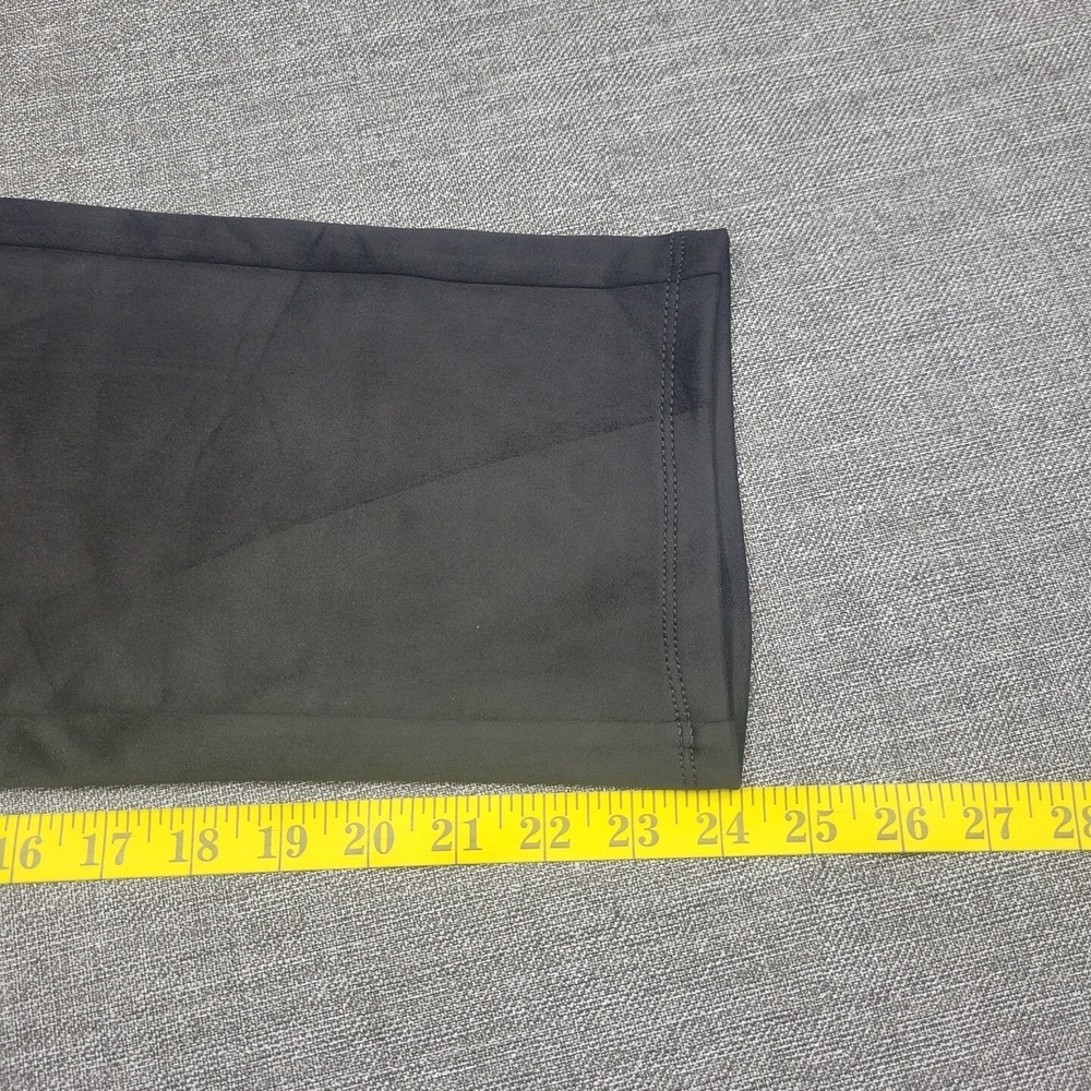 Isaac Mizrahi Live Womens Faux Suede Pants Petite 6P Black Straight Leg Ankle - Picture 4 of 12